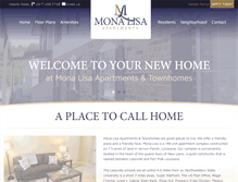 Tablet Screenshot of monalisaapartments.com